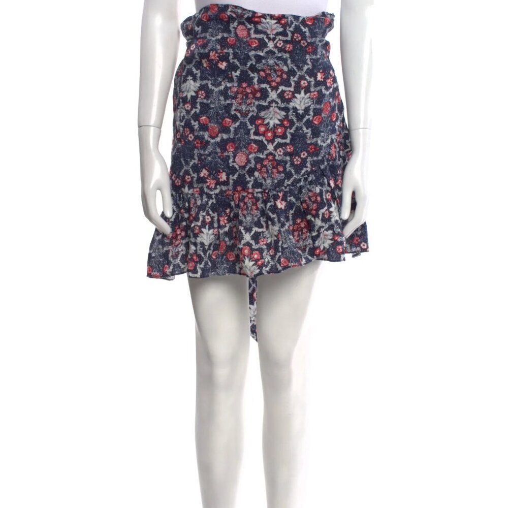 Etoile Isabel Marant Floral Linen Wrap Skirt Size 36